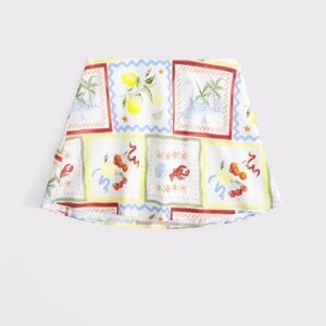 Colorful Patterned Mini Skirt